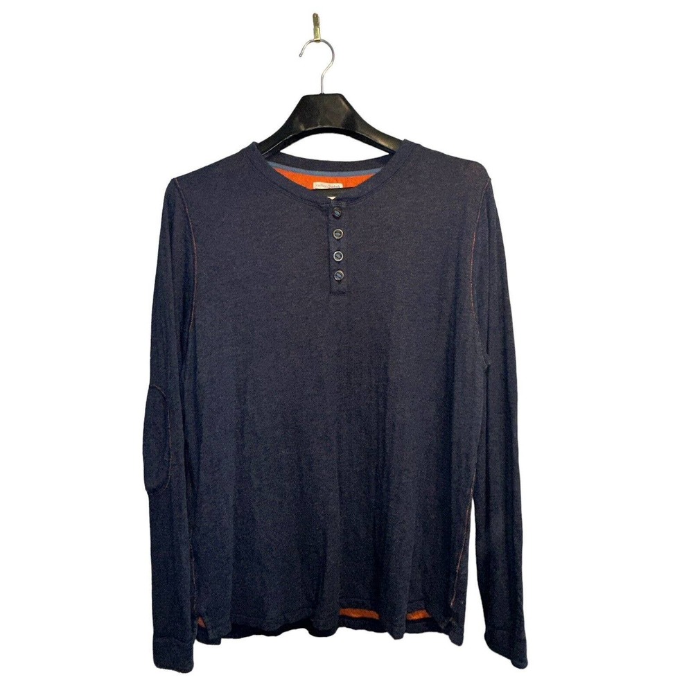 Carbon 2 Cobalt Men's Size XL Henley Pullover Shirt Elbow Pads